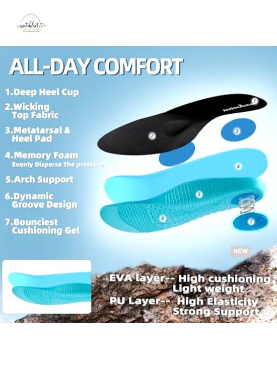 Men\'s Orthopedic Trail Running Shoes Arch Support Plantar Fasciitis Hiking main image 7